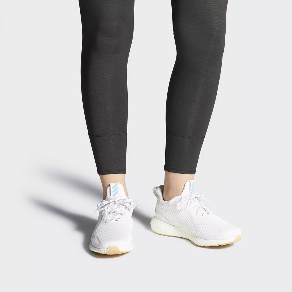 Adidas Alphabounce 1 Parley Tenis Para Correr Blancos Para Mujer (MX-47247)